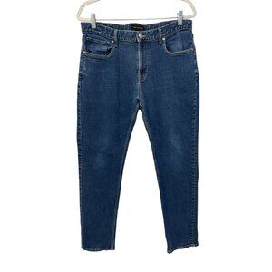 Free Assembly Modern Straight Denim Jeans Size 36x32 Blue Cotton Blend Dark Wash